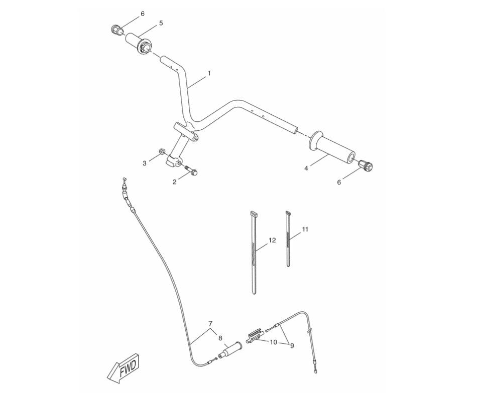 Stuur Yamaha Aerox 50 2-takt LC 2013
