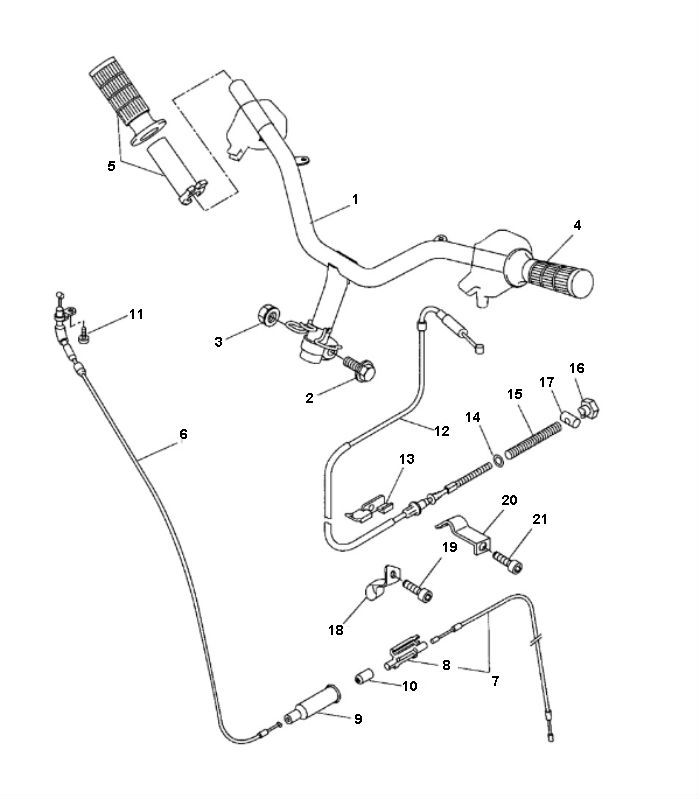 Stuur Yamaha Bw's 2-takt