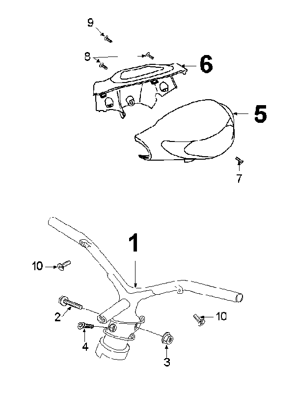 Stuur - Stuurkappen Peugeot V-Clic 50 4-takt AC Oranje