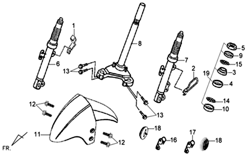 Stuurbocht Remgrepen Kpl L R Sym Orbit II (BK5560 BU289) black blue