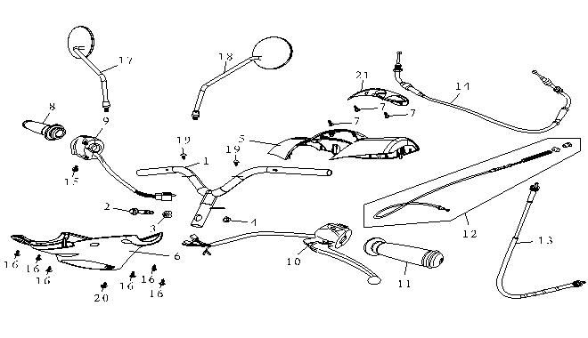 Stuur - Onderdelen stuur AGM Fashion zwart
