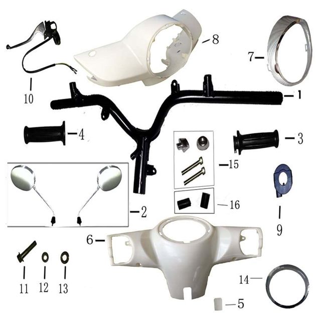 Stuur - Onderdelen stuur BTC Ceo New matzwart