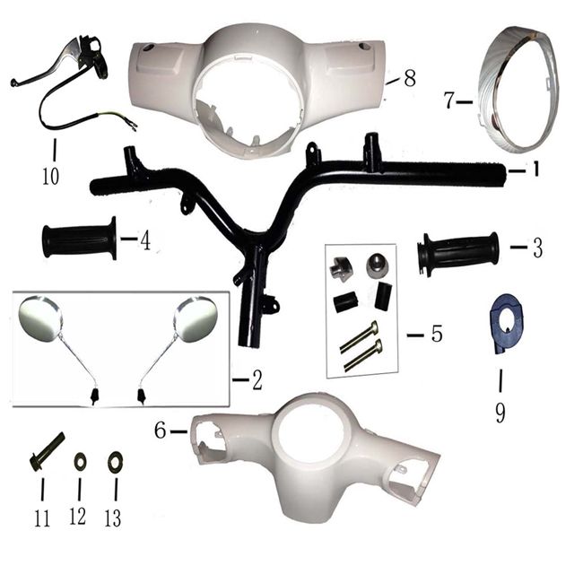 Stuur - Onderdelen stuur BTC Cruise Grijs