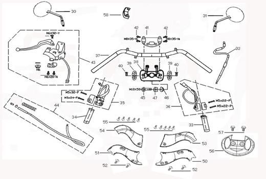 Stuur - Onderdelen stuur BTC Legend bruin