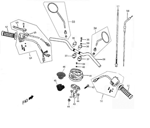 Stuur - Onderdelen stuur Giantco Venus I blauw