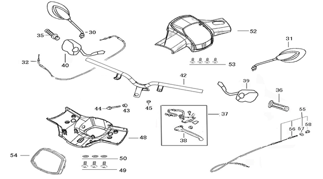 Stuur - Onderdelen stuur Znen Revival creme terra