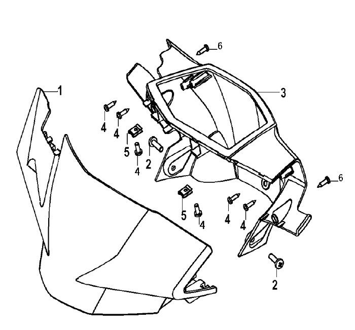 Stuurkappen Generic Xor 50 2-takt 2009 geel