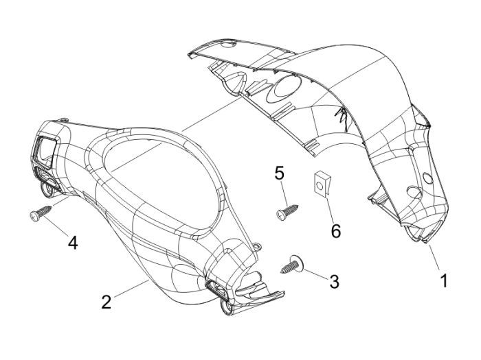Stuurkappen Piaggio Fly 50 2-takt AC