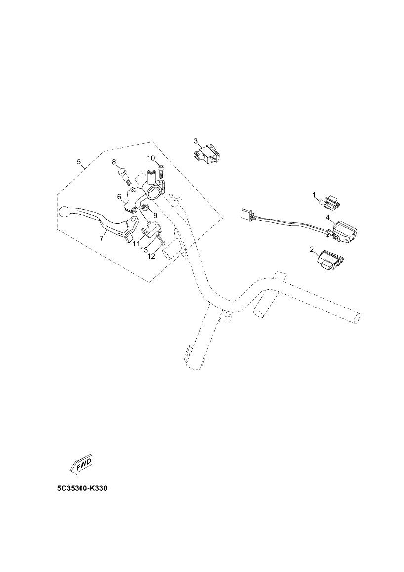 Stuurschakelaars Yamaha Neo's 4-takt 2008→ stuurschakelaars Piaggio Medley 125 ABS E5 2021-2022 (EMEA)