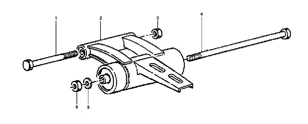 Motorophanging Piaggio Typhoon 50 2-takt AC 1998-2005