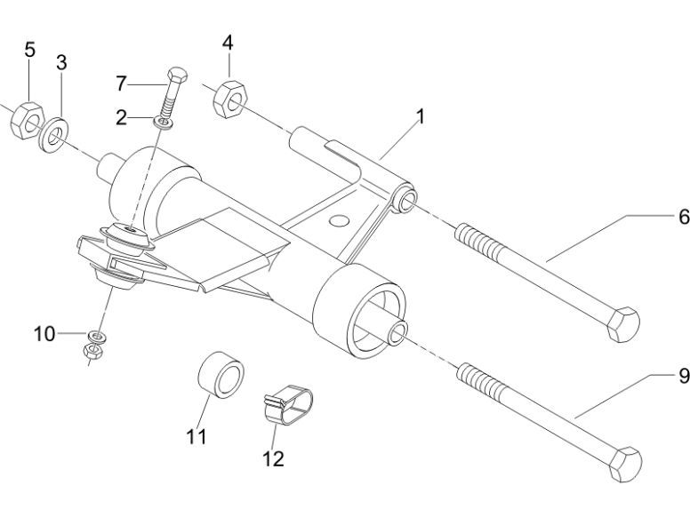 Motorophanging Vespa LX 50 2-takt AC