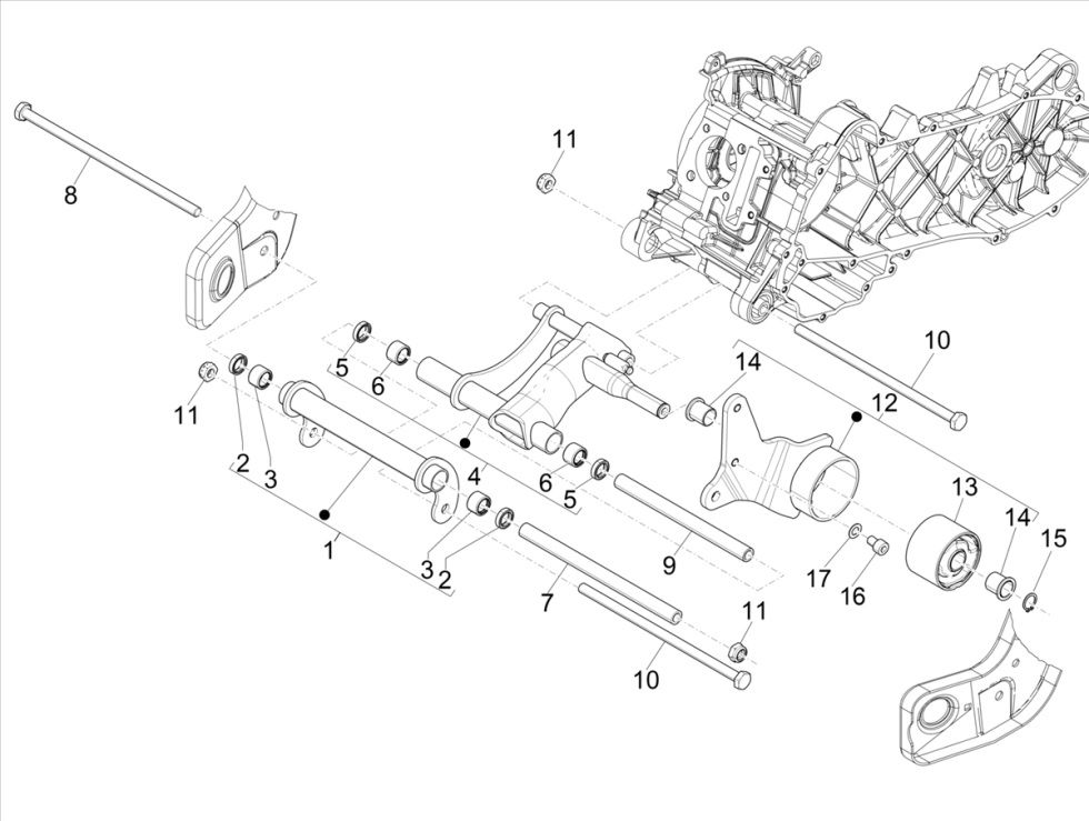 Motorophanging Piaggo Zip 50 4-takt IGET 3V Euro 5