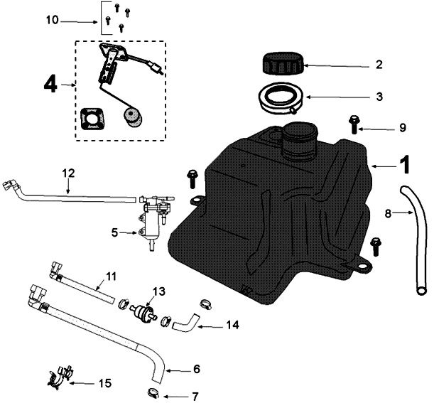 Benzinetank - Benzinepomp Peugeot Kisbee Euro 4