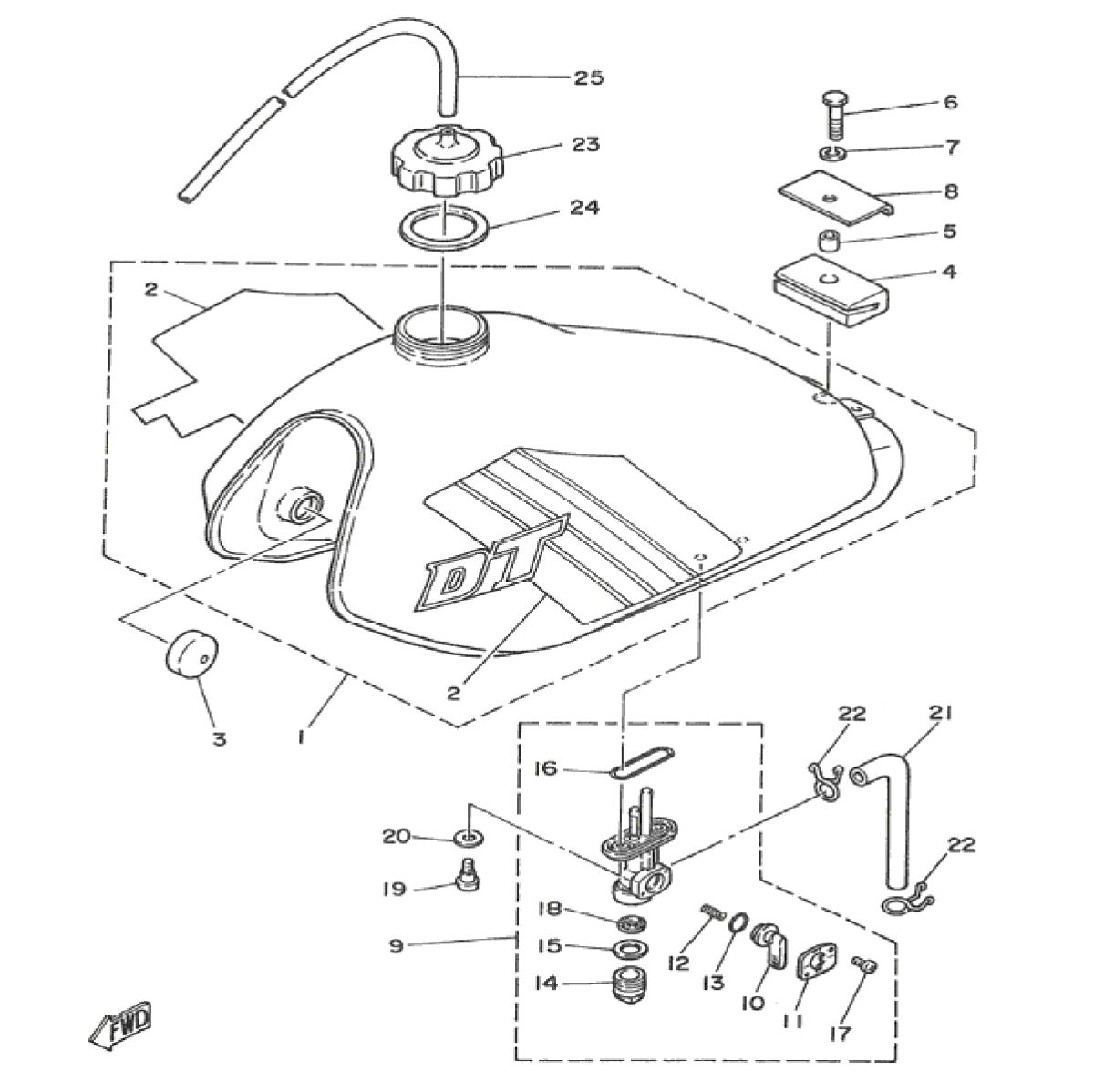 Tank Yamaha DT-50 MX