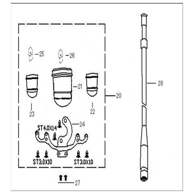 Kilometerteller - Cockpit China Grande Retro Euro 4