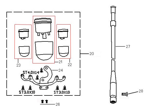 Kilometerteller - Cockpit AGM Retro Extra groen