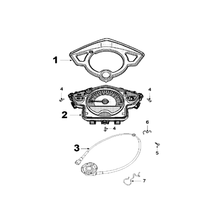 Kilometerteller - Cockpit Peugeot Speedfight 3 50 2-takt AC Grijs