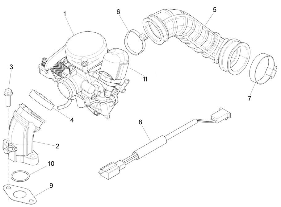 Carburateur Piaggio Zip 2000 4-takt AC