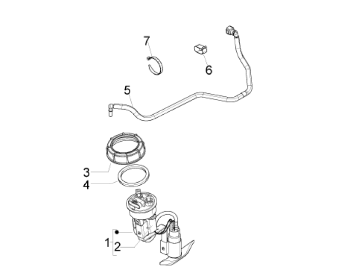Benzinepomp Piaggio Beverly 350 Sport Touring Euro 3 2013-2014