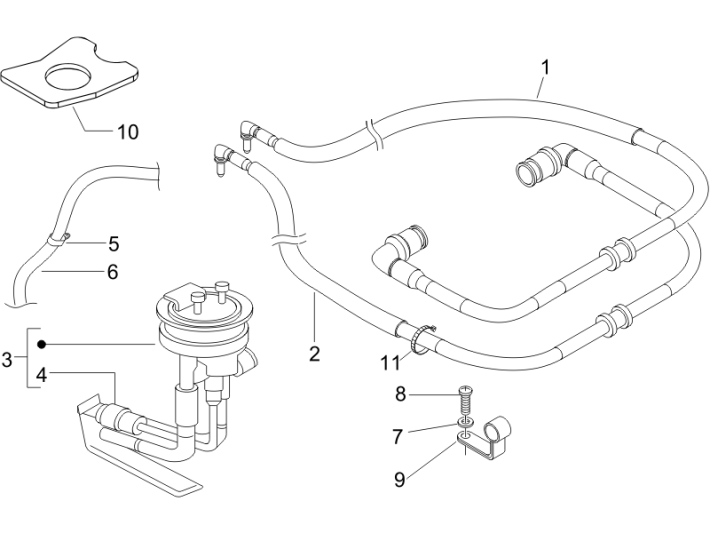 Benzinepomp Piaggio Beverly 500 Euro 3 2007-2012