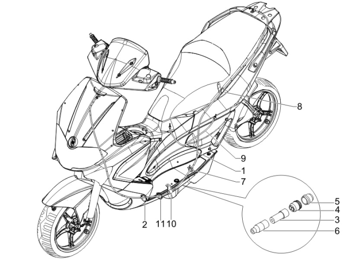 Gaskabel Gilera Runner 50 SP 50 2-takt LC 2010-2017