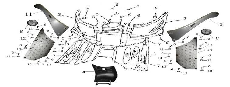 Treeplank China GT blauw