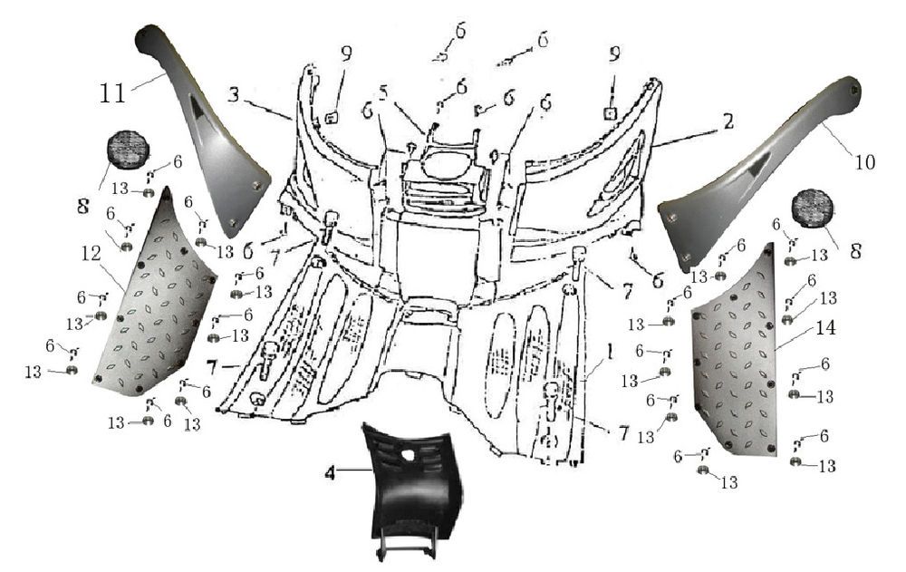 Treeplank Fosti Retro zwart
