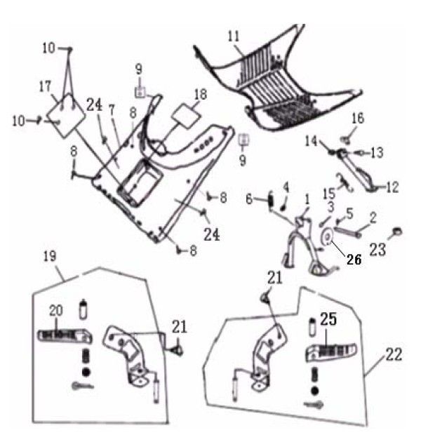 Treeplank Generic Cracker 50 2-takt zwart 2010 25