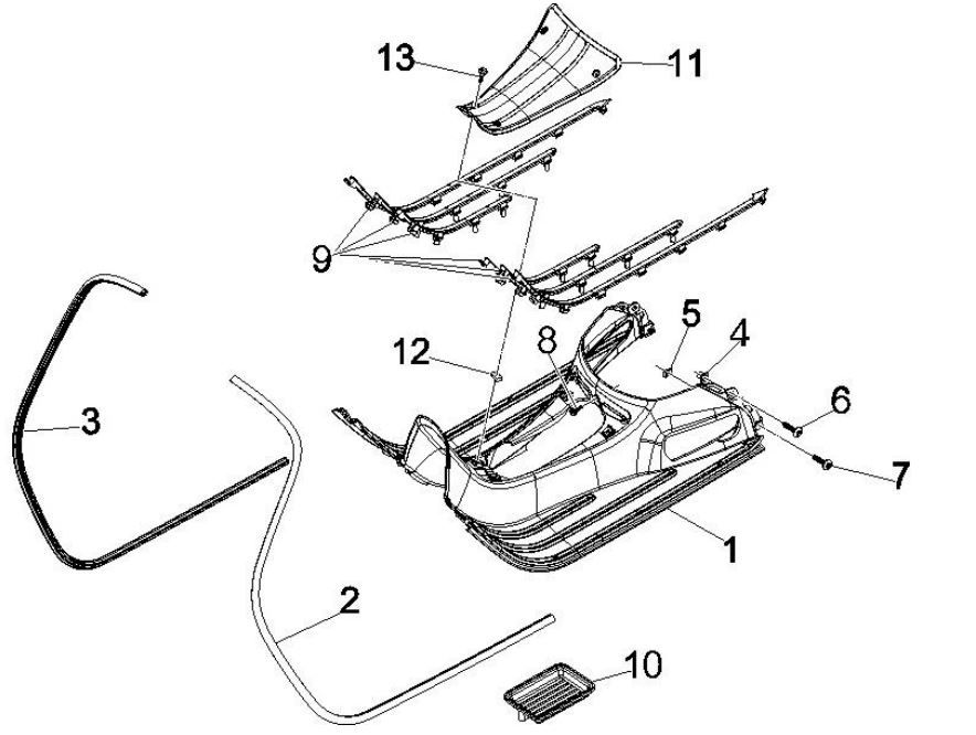 Treeplank GTS 125 IE zwart 94