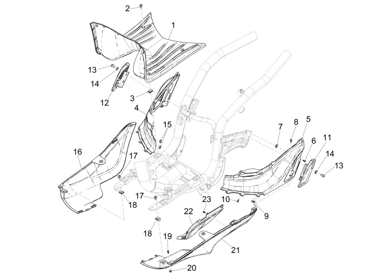 Treeplank Piaggio Piaggio Liberty 125 IGET 3V IE ABS Euro 4 2015-2019