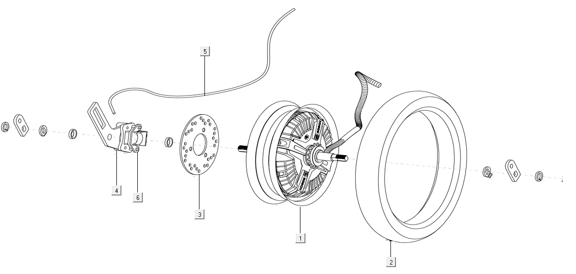 Achterwiel - Motor Niu U Series