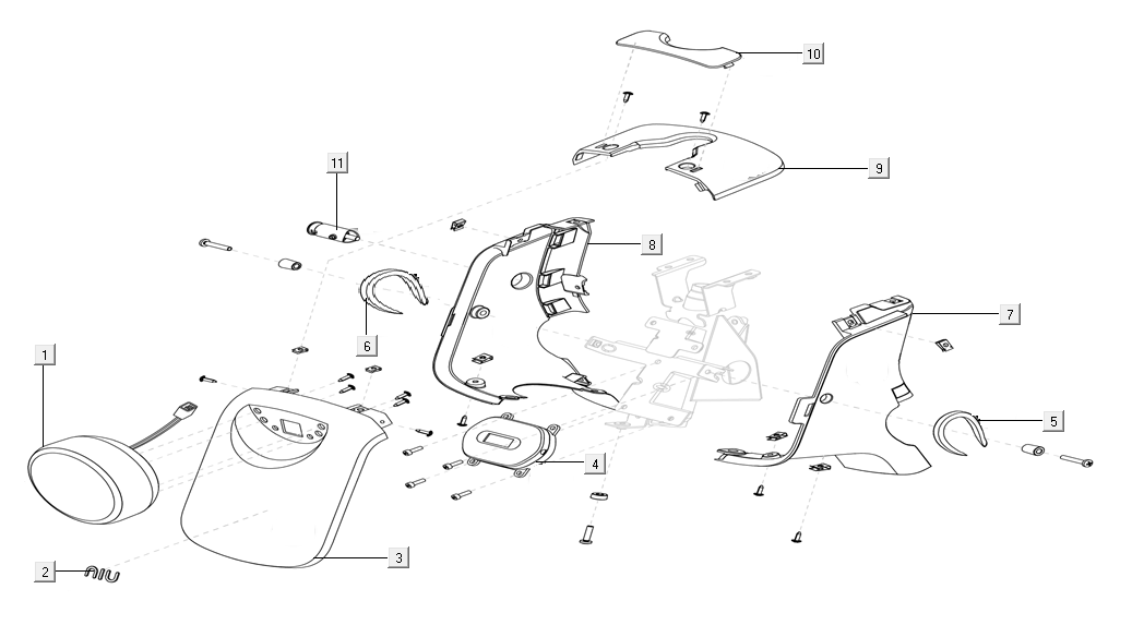 Voorkap Niu U Series rood