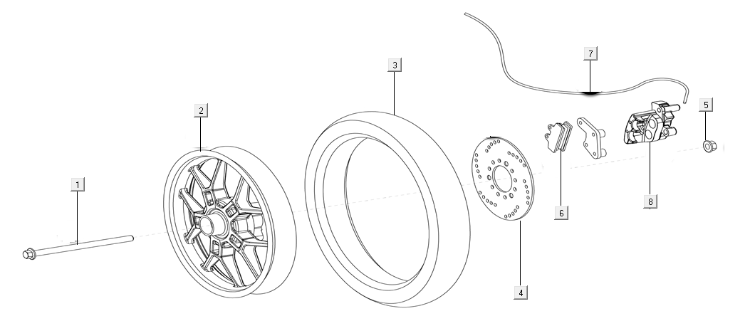 Voorwiel - rem Niu U Series