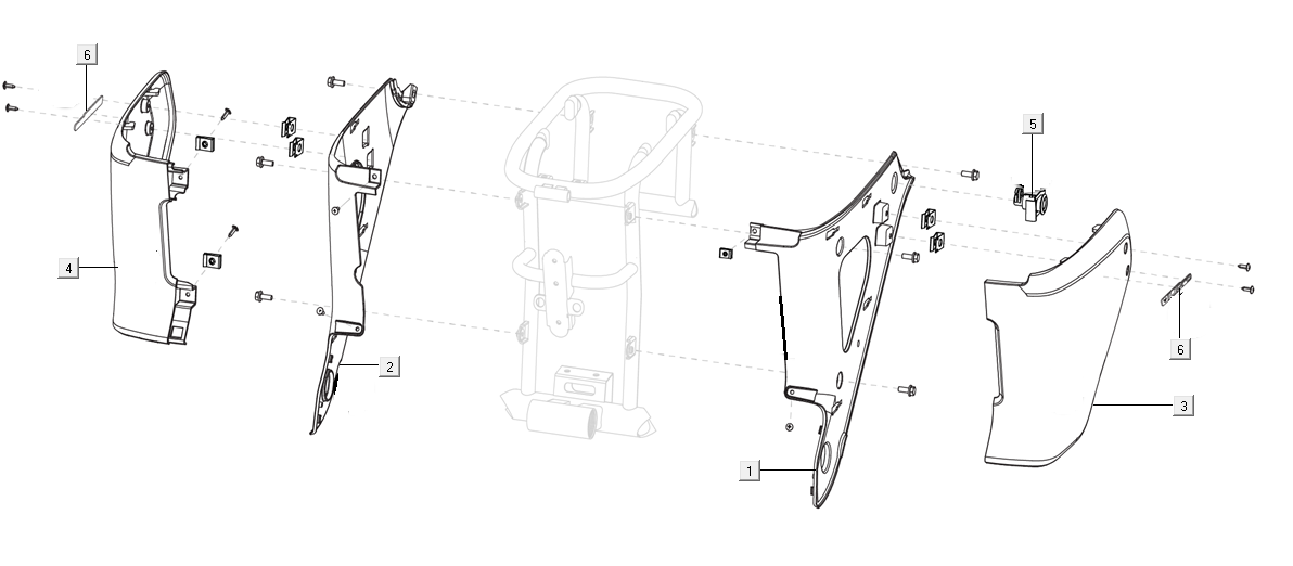 Kappen - Beplating achterzijde Niu U Series zwart