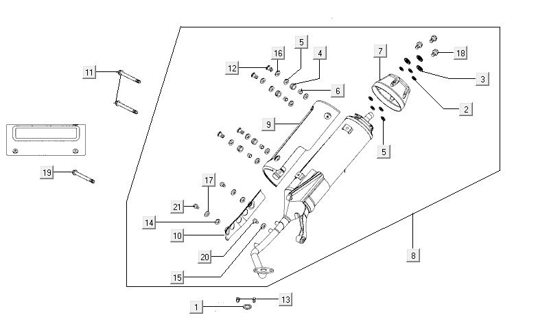 Uitlaat Kymco Agility CITY 16 150