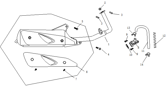 Uitlaat AGM Ape 50 bruin