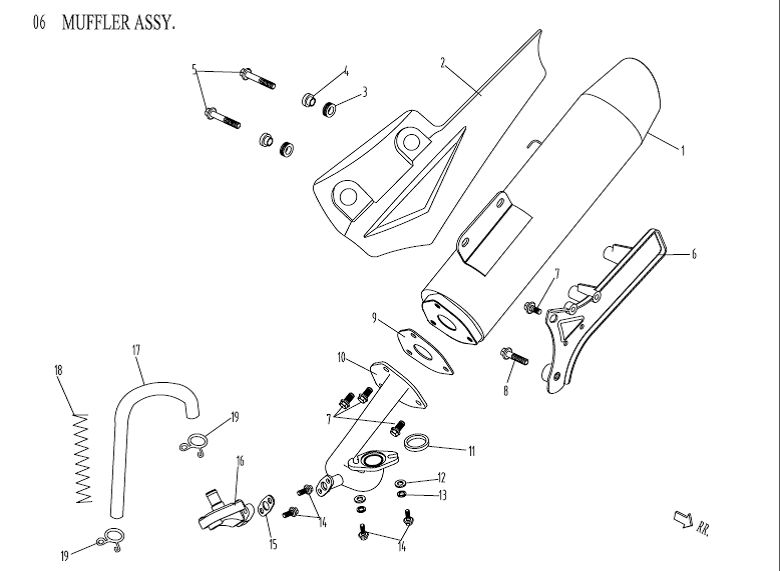 Uitlaat AGM Venom wit