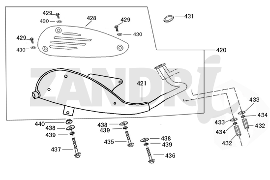 Uitlaat BTC Riva Sport flat mat antraciet