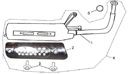 Uitlaat China LX antraciet