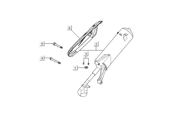 Uitlaat Kymco Agility 12' 4-takt rood