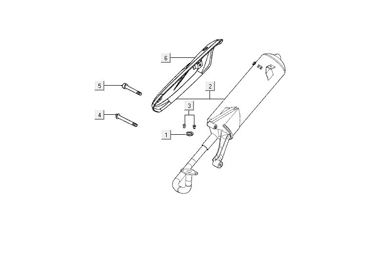 Uitlaat Kymco Agility Fat 12' 4-takt donkergrijs