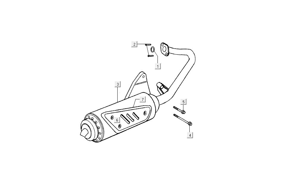 Uitlaat Kymco Dink AC 2-takt Zilver