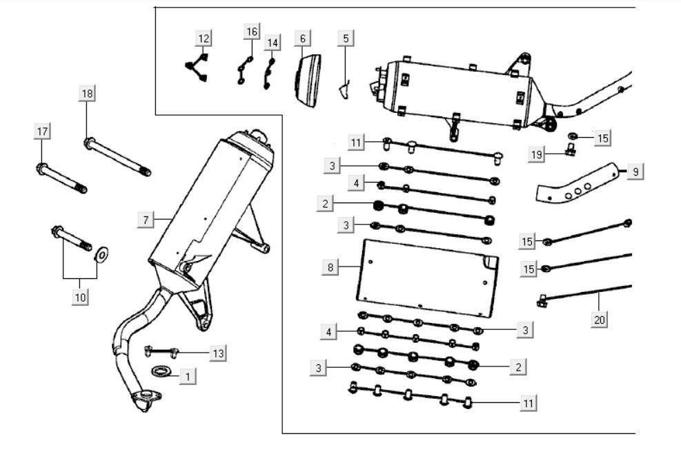 Uitlaat Kymco Grand Dink 250
