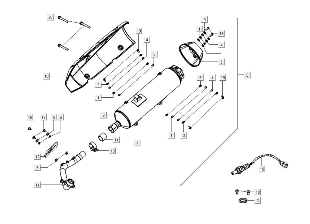 Uitlaat Kymco GTI 300i