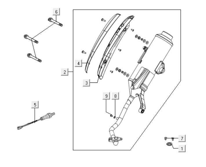 Uitlaat Kymco People One 125i