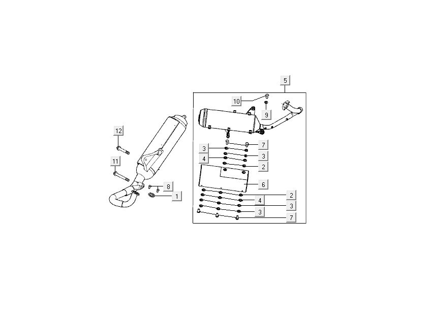 Uitlaat Kymco Super9 50 2-takt AC oud model race zwart geel
