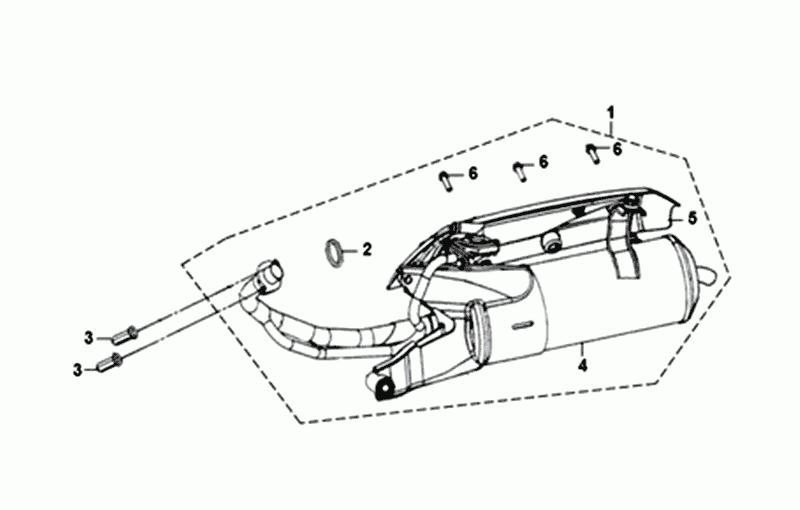 Uitlaat Sym Orbit II Euro 4 Mat Gray