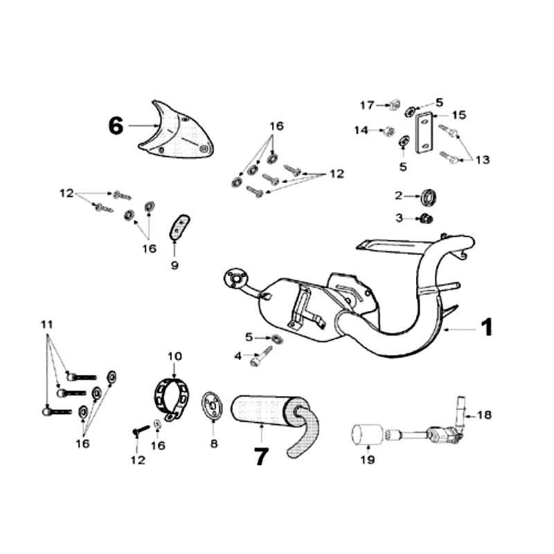 Uitlaat Peugeot Speedfight 2 50 2-takt LC zilver