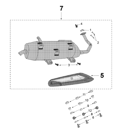 Uitlaat Peugeot Tweet 125 E3 2010-2013