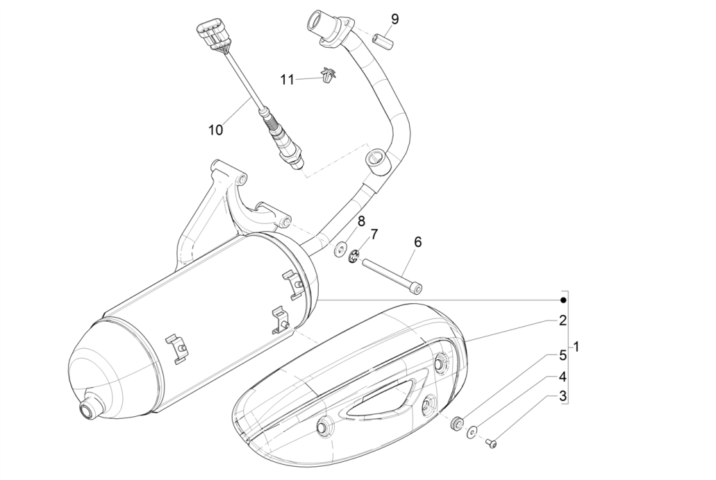 Uitlaat Piaggo Zip 50 4-takt IGET 3V Euro 4